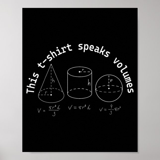 Detta Talar Volymer Rollig Matematik Vetenskap Gee Poster (Framsidan)