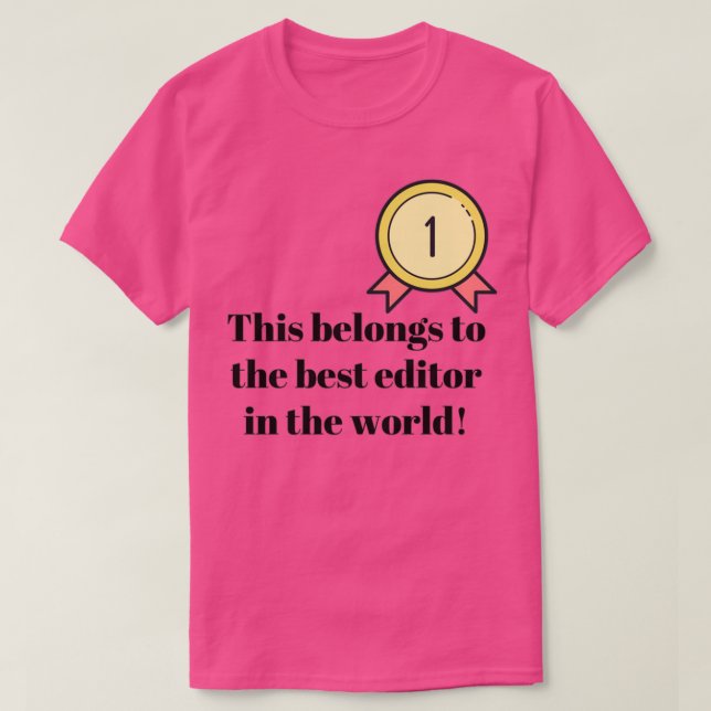 Detta tillhör till världens bästa redaktör t shirt (Design framsida)