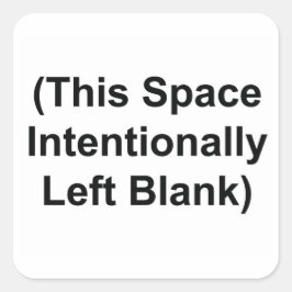 Detta utrymme Lämnat avsiktligt tomma 1,5-tumsmärk Fyrkantigt Klistermärke