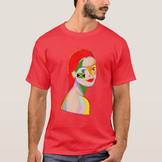 Detta visar en reggae rastafari hippie kvinna vint t shirt
