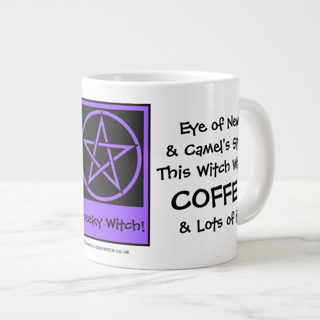 Detta Witch vill ha kaffe JUMBO pagan wiccan mugg  (Framsida höger)