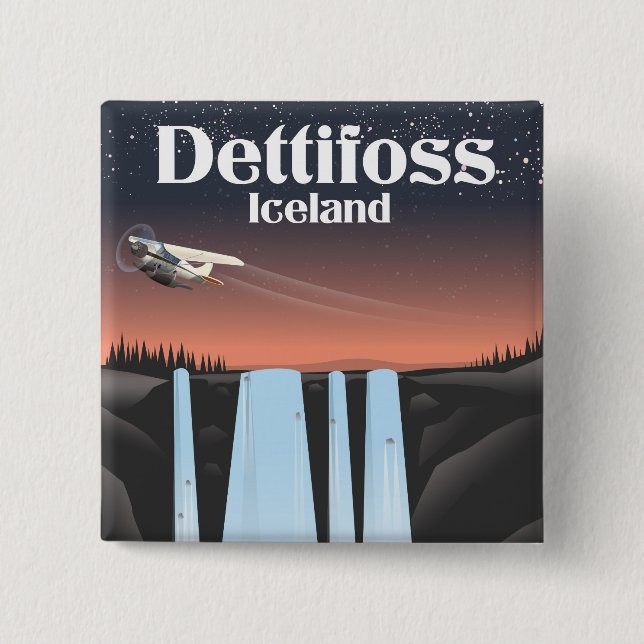 Dettifoss Island reseraffisch. Knapp (Framsida)