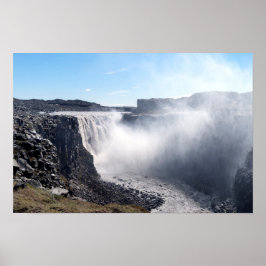 Dettifoss vattenfall i Vatnajokull NP - Island Poster