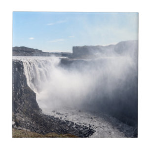 Dettifoss Waterfall i Vatnajokull NP - Island Kakelplatta