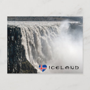 Dettifoss Waterfall i Vatnajokull NP - Island Vykort