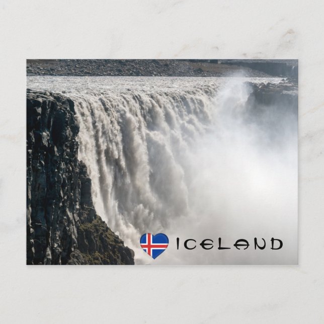 Dettifoss Waterfall i Vatnajokull NP - Island Vykort (Framsida)