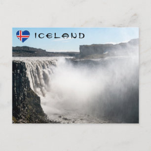 Dettifoss Waterfall i Vatnajokull NP - Island Vykort