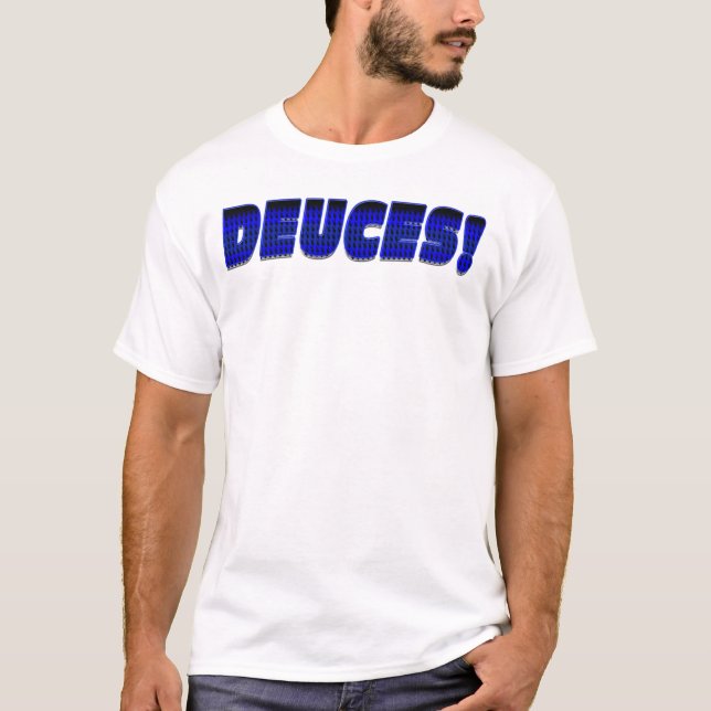 DEUCES-Blått-Svart Tee (Framsida)