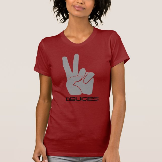 Deuces rappar fingrar R&B för T-shirt (Framsida)