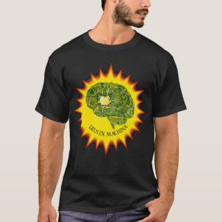 Deus Ex Machina Circuit Board Brain Sol Gud från t T Shirt