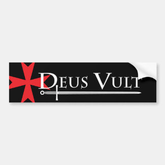 Deus Vult (guden Wills det!), bildekalsvart Bildekal