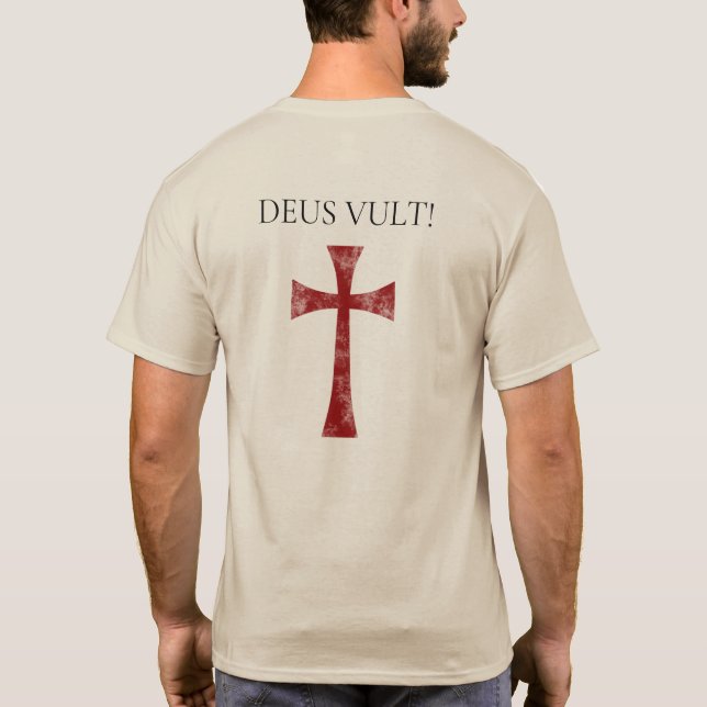Deus Vult, inmatad T Shirt (Baksida)