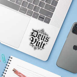 Deus Vult Korsfararkors Kristet Tatueringstil Klistermärken