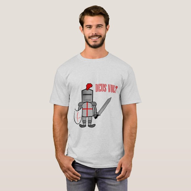 Deus Vult T Shirt (Hel framsida)