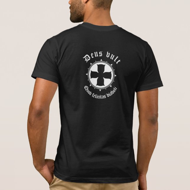 Deus Vult T Shirt (Baksida)