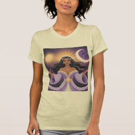Deusa Lua Sol Mulher Mística Camiseta Espiritual B T Shirt
