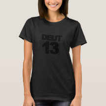 DEUT13 - Blk on Blk-Mindre Logotyp T-Shirt