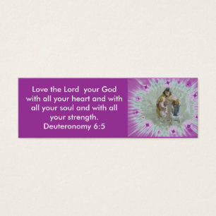 Deut. 6:5vittnekort litet visitkort