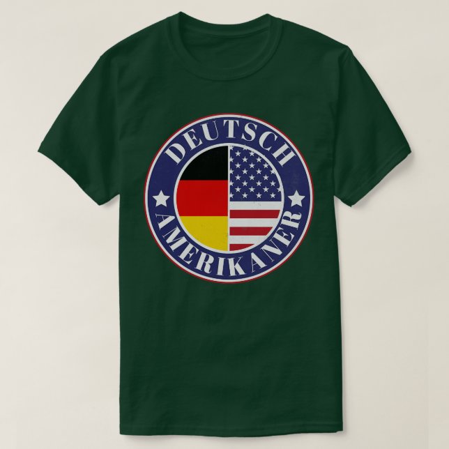 DeutchAmerikaner German American Badge Tyskland Fl T Shirt (Design framsida)