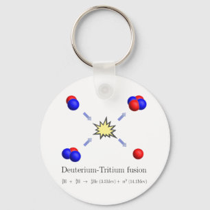 Deuterium-Tritium fusion med likställande Nyckelring