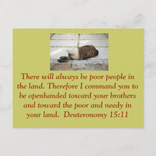 Deuteronomi 15:11-vykort vykort