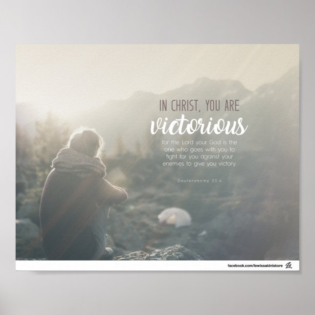 Deuteronomi 20:4 - Du är segrande Poster (Framsidan)