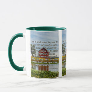 Deuteronomi 28:15 KJV Bible Verse Pic Two-Tone Mugg