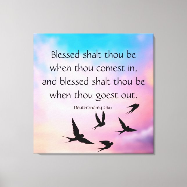 Deuteronomi 28:6 canvastryck (Framsida)