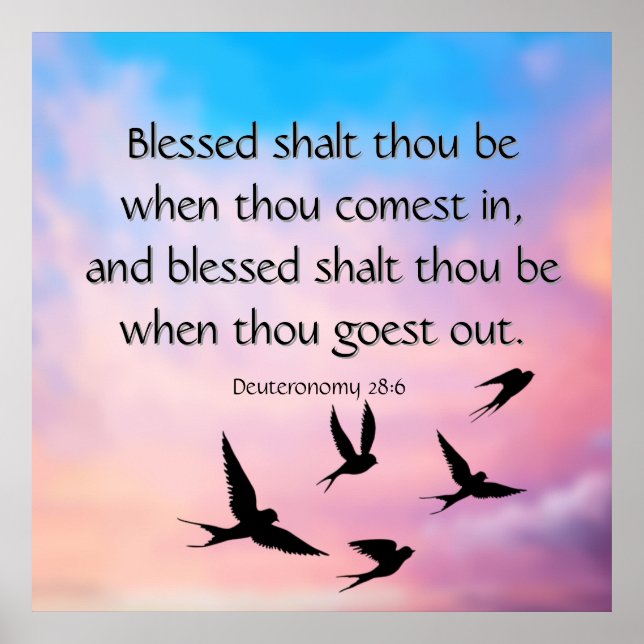 Deuteronomi 28:6 poster (Framsidan)