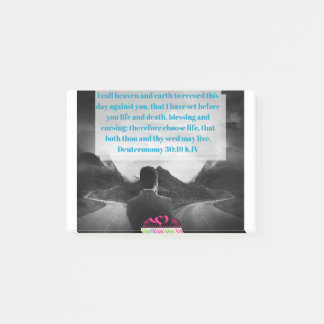 Deuteronomi 30:19 KJV Post-it Block