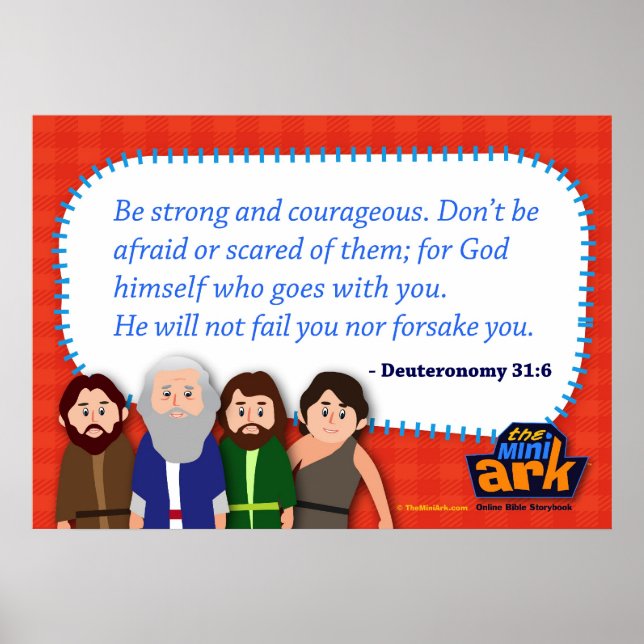 Deuteronomi 31:6 poster (Framsidan)