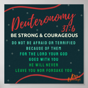 Deuteronomi 31:6 poster