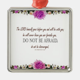 Deuteronomi 31:8 Herren går före dig Julgransprydnad Metall