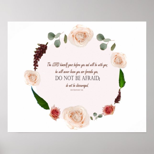 Deuteronomi 31:8 Herren går före dig Poster (Framsidan)