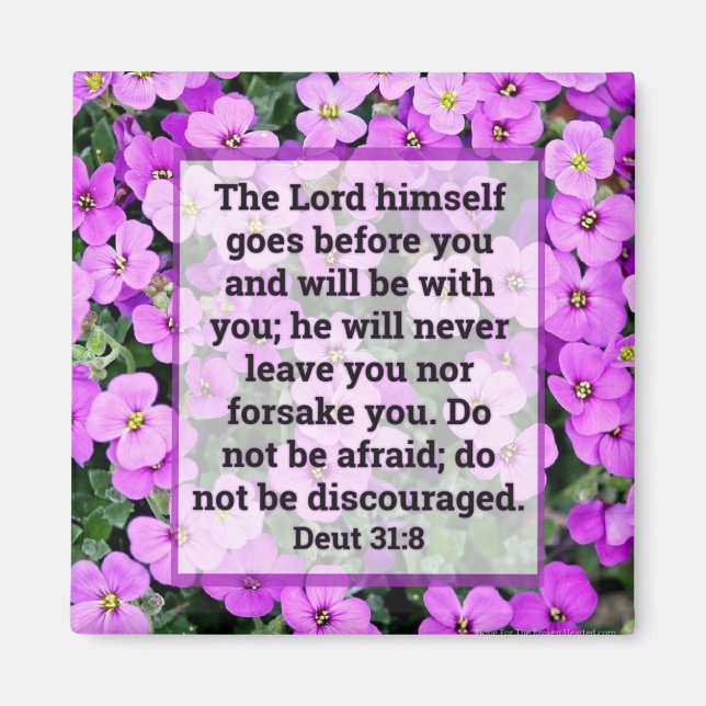 Deuteronomi 31:8 Magnet (Framsidan)