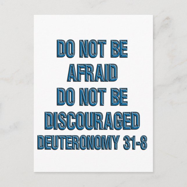 Deuteronomi 31:8 vykort (Framsida)