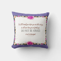 Deuteronomi 31 Bible verse be not be Afraid Pillow