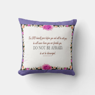 Deuteronomi 31 Bible verse be not be Afraid Pillow Kudde