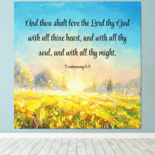 Deuteronomi 6:5 canvastryck