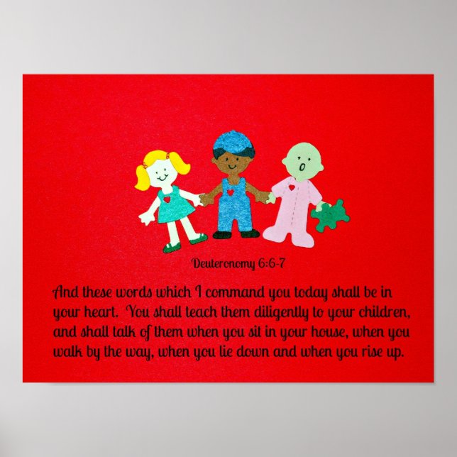 Deuteronomi 6:6-7 och dessa ord som jag leder poster (Framsidan)