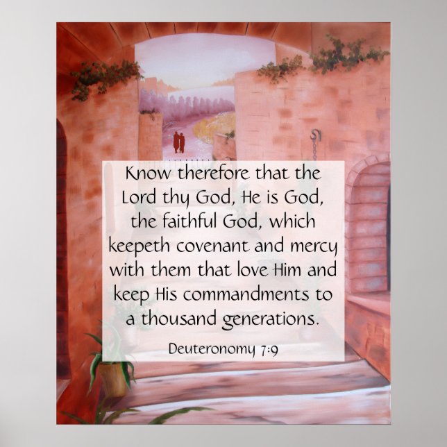 Deuteronomi 7:9 poster (Framsidan)
