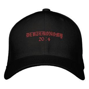 DEUTERONOMIN 20:4++++broiderad hatt Broderad Keps