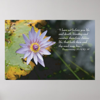 Deuteronomy 30:19 Scripture Print Poster