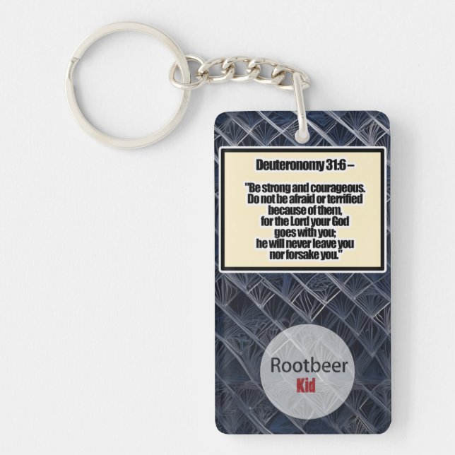 Deuteronomy 31:6, nyckelkedja (Framsidan)