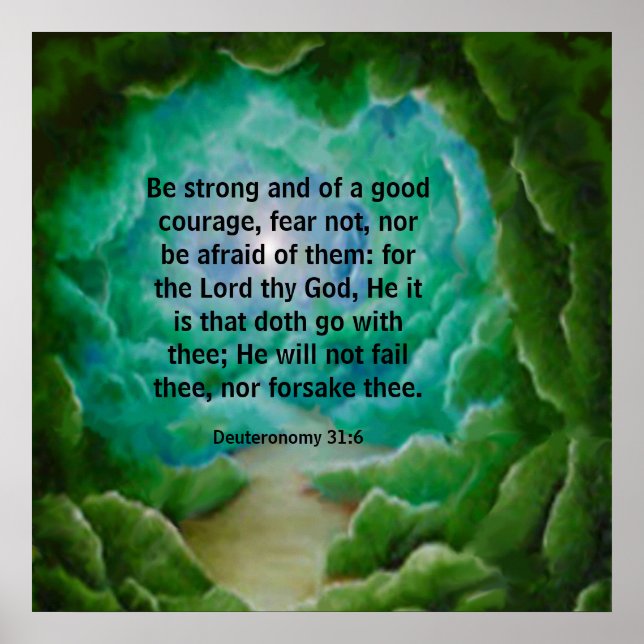 Deuteronomy 31:6 poster (Framsidan)