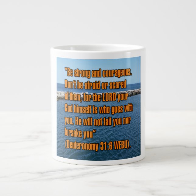 Deuteronomy 31:6 WEBU Mugg Jumbo Mugg (Framsidan)