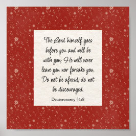 Deuteronomy 31:8 Bibelvers Bild Poster