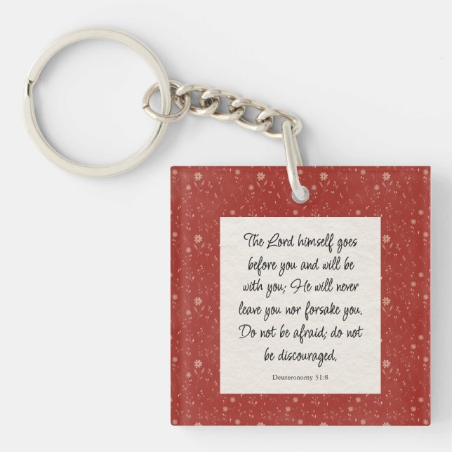 Deuteronomy 31:8 Bible Verse Image Pappersservett (Framsidan)