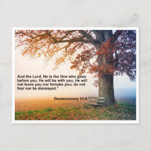 Deuteronomy 31:8 - Du är ALDRIG ensam Vykort