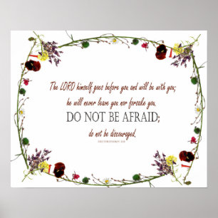 Deuteronomy 31:8, var inte rädd, Décor. Poster